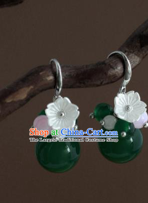 Traditional Chinese Handmade Court Green Ear Accessories Classical Earrings for Women