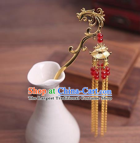 Traditional Chinese Hanfu Phoenix Tassel Hair Clip Ancient Court Queen Hairpins Handmade Hair Accessories for Women