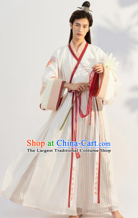 Traditional Chinese Jin Dynasty Royal Prince Replica Costumes Ancient Nobility Childe Hanfu Clothing for Men