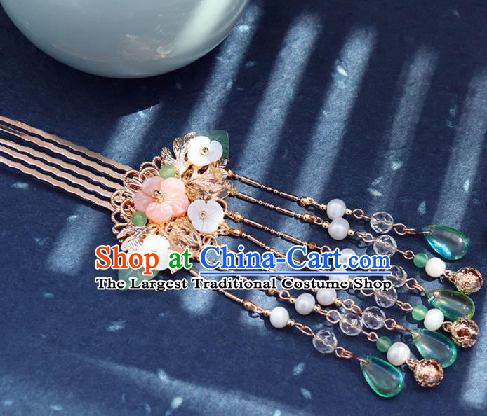 Traditional Chinese Hanfu Tassel Hair Comb Ancient Court Princess Hairpins Hair Accessories for Kids