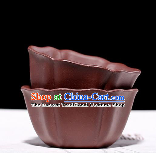 Traditional Chinese Handmade Zisha Teacup Red Clay Pottery Tea Cup