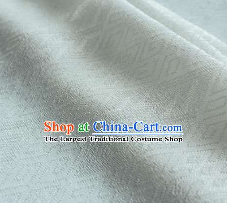 Traditional Chinese Classical Lucky Pattern White Silk Fabric Ancient Hanfu Dress Silk Cloth