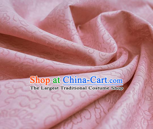 Traditional Chinese Classical Auspicious Pattern Design Pink Silk Fabric Ancient Hanfu Dress Silk Cloth