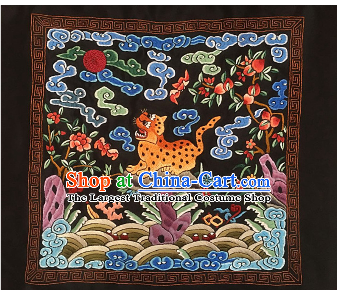 Traditional Qing Dynasty Style Officer Bu Zi Tiger Embroidery Arts