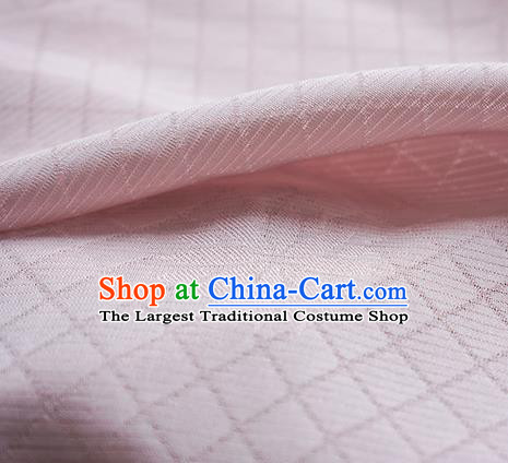 Traditional Chinese Classical Lotus Pattern Design Light Pink Silk Fabric Ancient Hanfu Dress Silk Cloth