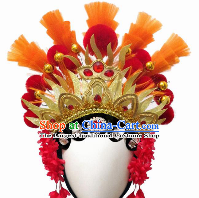 Traditional Chinese Beijing Opera Hair Accessories Classical Dance Wig Chignon Headdress for Women