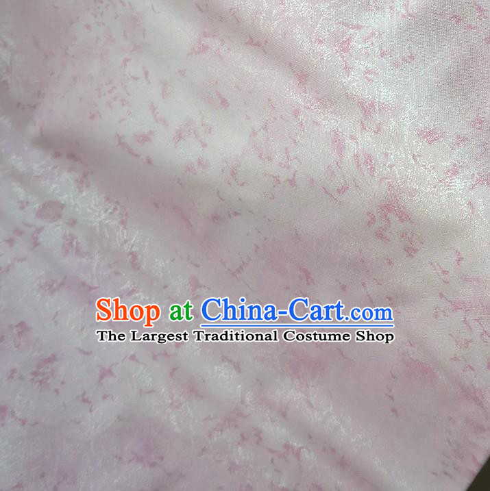 Traditional Chinese Classical Pattern Light Pink Brocade Fabric Ancient Hanfu Cheongsam Silk Cloth