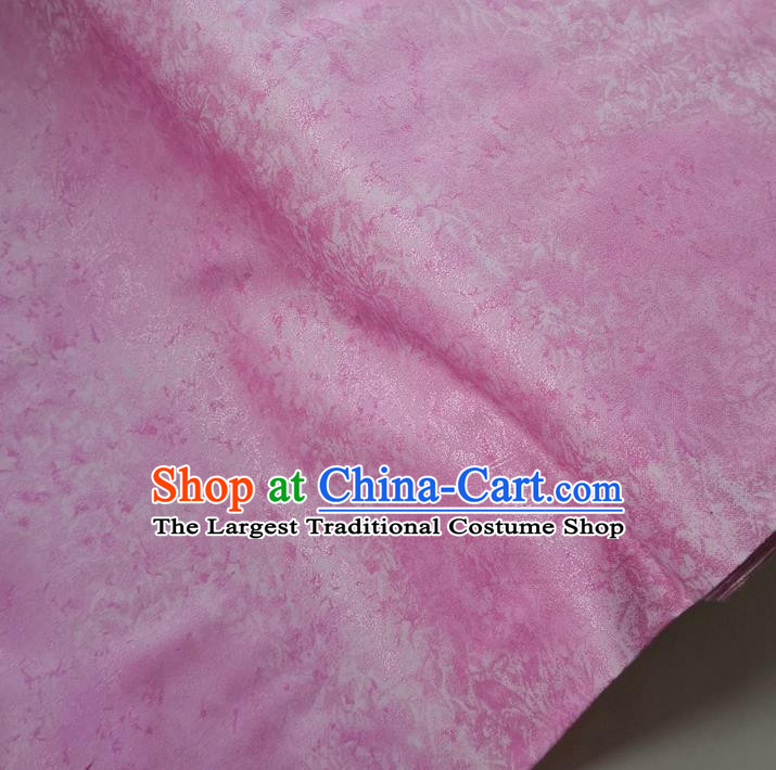 Traditional Chinese Classical Pattern Deep Pink Brocade Fabric Ancient Hanfu Cheongsam Silk Cloth