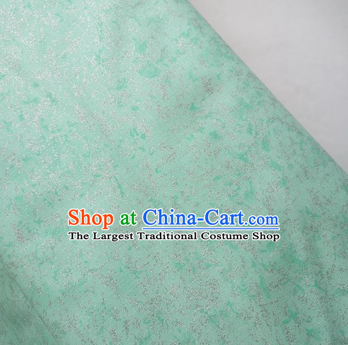 Traditional Chinese Classical Pattern Green Brocade Fabric Ancient Hanfu Cheongsam Silk Cloth