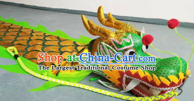 Chinese Folk Dance Dragon Dance Competition Green Dragon Head Traditional Dragon Dance Prop for Adult