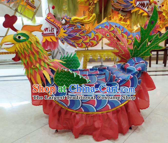 Chinese Lantern Festival Dance Phoenix Boat Traditional New Year Dragon Dance Prop Complete Set for Adult