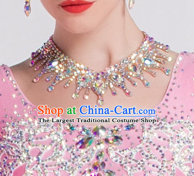 Top Grade Latin Dance Competition Accessories Modern Dance International Ballroom Dance Necklace for Women