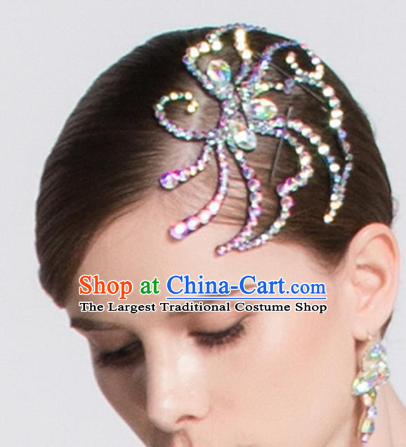 Top Grade Latin Dance Competition Hair Claw Modern Dance International Ballroom Dance Hair Accessories for Women