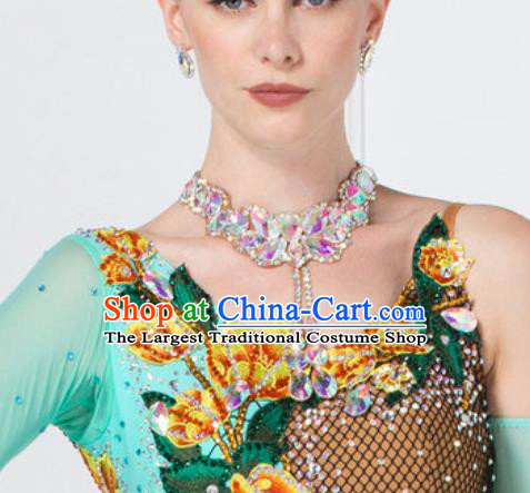 Handmade Latin Dance Competition Necklace Modern Dance International Rumba Dance Accessories for Women