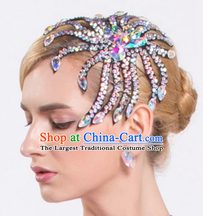 Handmade Latin Dance Competition Hair Claw International Rumba Dance Hair Accessories for Women