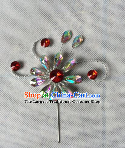 Chinese Beijing Opera Diva Crystal Hairpins Traditional Peking Opera Hair Accessories for Women