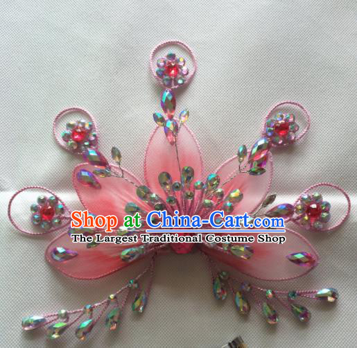 Chinese Beijing Opera Pink Hairpins Traditional Peking Opera Diva Hair Accessories for Women