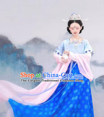 Chinese Ancient Court Lady Hanfu Dress Traditional Tang Dynasty Imperial Consort Costumes for Women