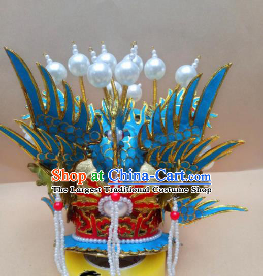 Chinese Beijing Opera Prince Hairdo Crown Traditional Peking Opera Niche Hair Accessories for Men