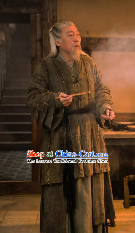 Ever Night Chinese Drama Ancient Tang Dynasty Old Civilian Swordsman Wei Guangming Costumes for Men