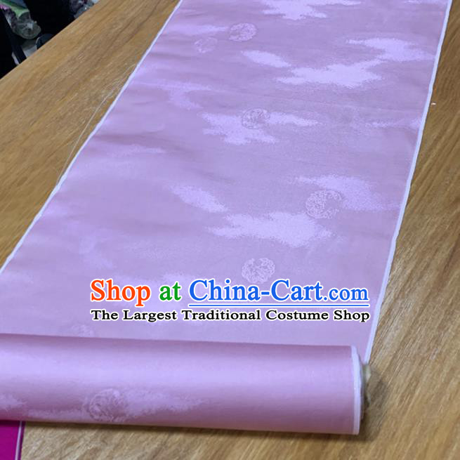 Chinese Classical Pattern Pink Silk Fabric Traditional Ancient Hanfu Dress Brocade Cloth