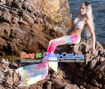 Halloween Cosplay Mermaid Colorful Fishtail Swimwear Dress Nylon Fish Tail Skirt Clothing for Women