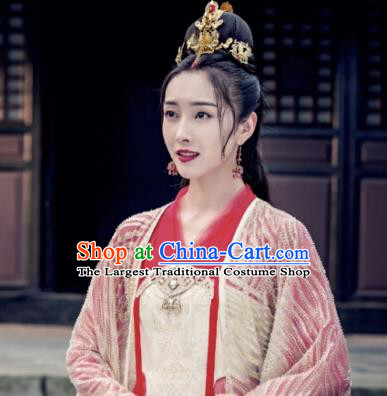 The Untamed Ancient Chinese Princess Wedding Red Dress Bride Costumes and Headpiece for Women