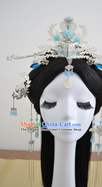 Traditional Chinese Classical Hairpins Phoenix Hair Crown Ancient Princess Hanfu Hair Accessories for Women