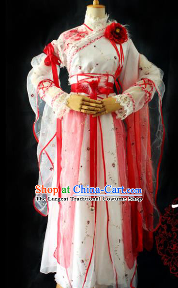 Chinese Cosplay Imperial Consort Dress Ancient Female Swordsman Knight Costume for Women