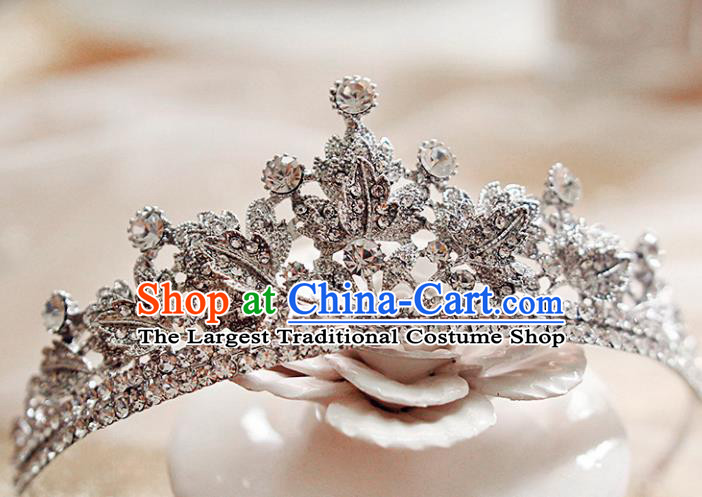 Top Grade Bride Royal Crown Handmade Wedding Hair Accessories for Women