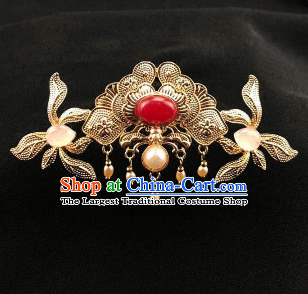 Traditional Chinese Hanfu Palace Golden Hairpins Ancient Princess Hair Accessories for Women