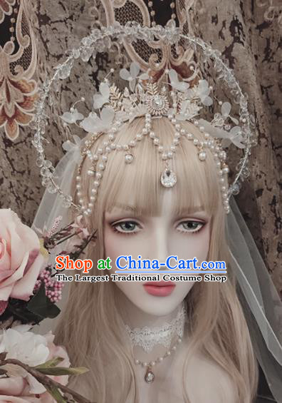 Top Grade Baroque Princess Royal Crown Handmade Hair Accessories for Women