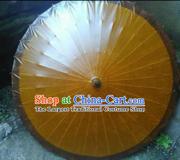 Chinese Handmade Brown Oil Paper Umbrella Traditional Decoration Umbrellas