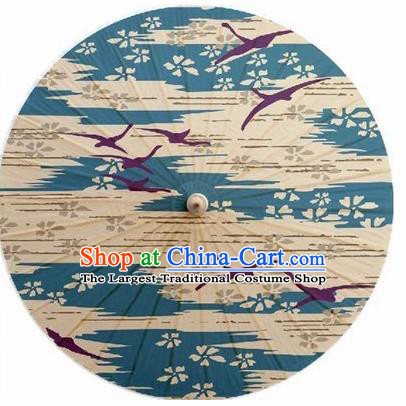 Japanese Handmade Printing Swan Oil Paper Umbrella Traditional Decoration Umbrellas