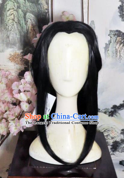 Traditional Chinese Cosplay Swordsman Taoist Nun Wigs Sheath Ancient Goddess Chignon for Women