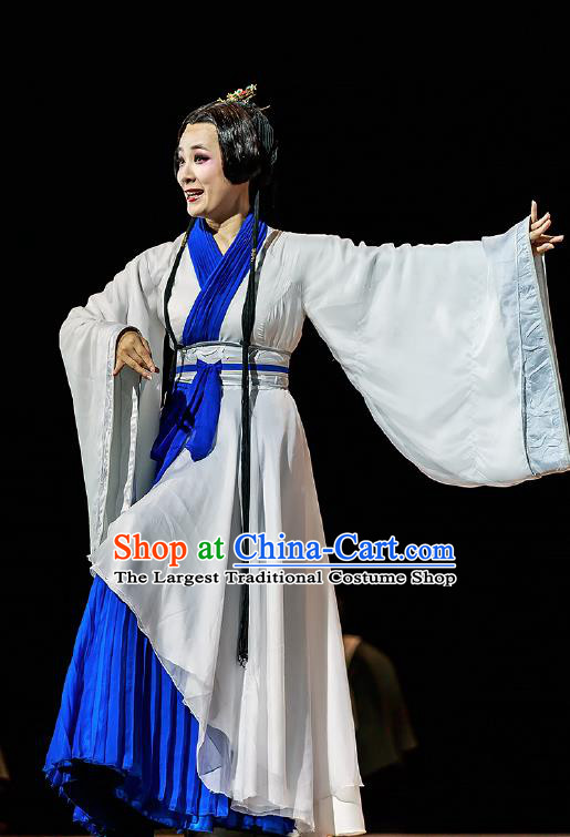 Chinese Drama Prince of Lanling Ancient Princess Consort Dress Stage Performance Dance Costume and Headpiece for Women