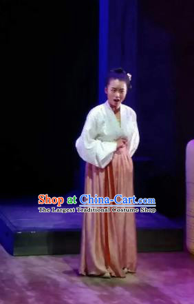 Chinese Drama Huating Song of Song Dynasty Female Dress Stage Performance Dance Costume and Headpiece for Women