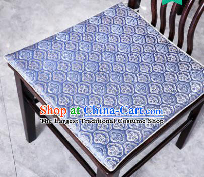 Traditional Chinese Cushion Classical Clouds Pattern Blue Brocade Cover Home Decoration Accessories