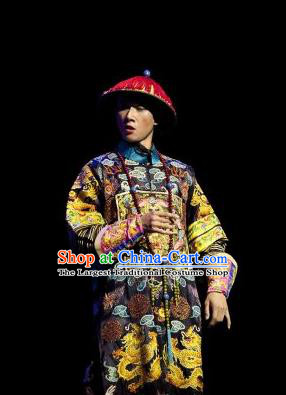 The Summer Palace Chinese Peking Opera Royal Highness Clothing Stage Performance Dance Costume and Headpiece for Men