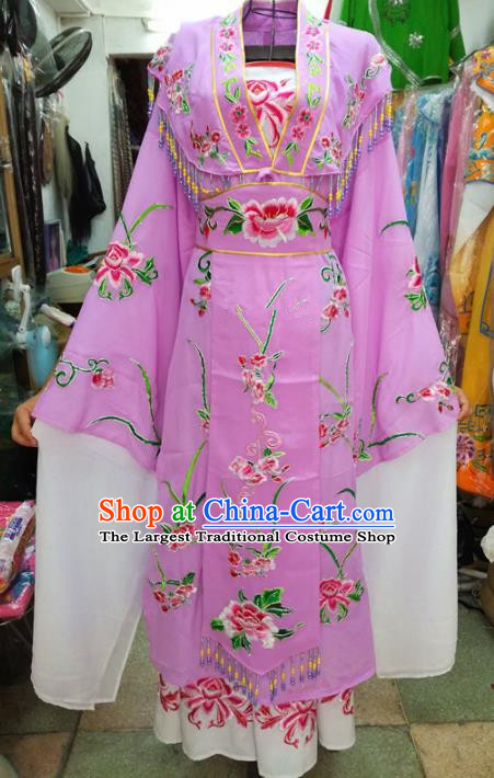 Chinese Traditional Beijing Opera Costume Peking Opera Princess Purple Dress for Adults