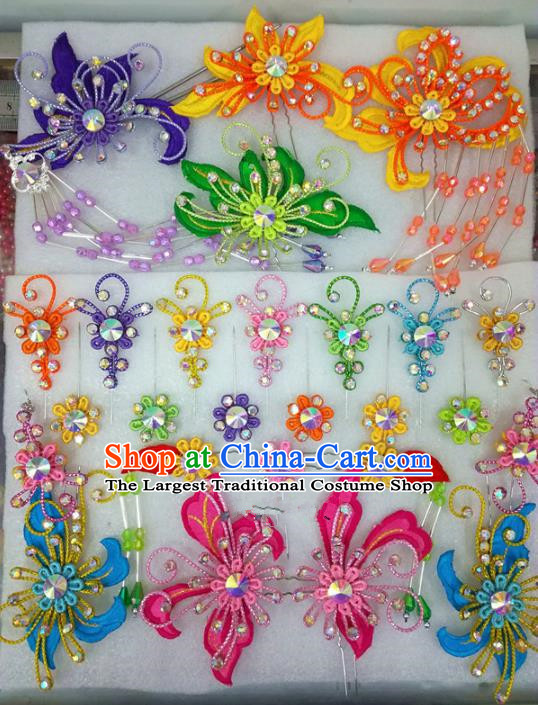 Chinese Traditional Beijing Opera Hair Accessories Peking Opera Princess Head Ornaments Hairpins for Adults