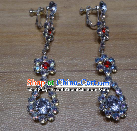 Chinese Traditional Beijing Opera Crystal Earrings Peking Opera Diva Ear Accessories for Adults