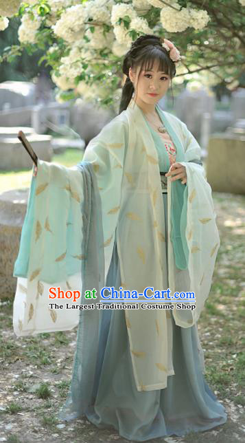 Chinese Ancient Tang Dynasty Palace Princess Historical Costumes Complete Set for Women