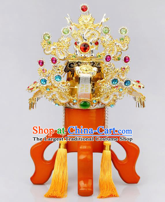 Chinese Traditional Religious Hair Accessories Taoism Feng Shui Town God Hat