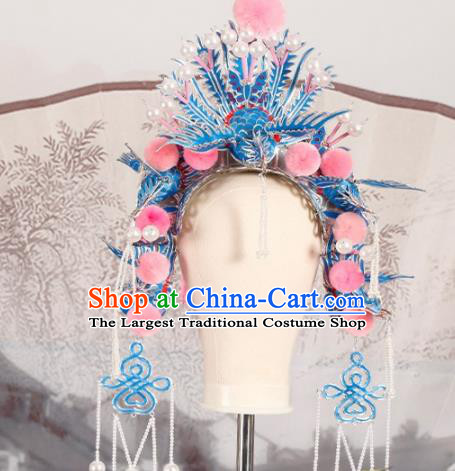 Chinese Traditional Beijing Opera Imperial Consort Phoenix Coronet Hair Accessories Ancient Kun Opera Headwear