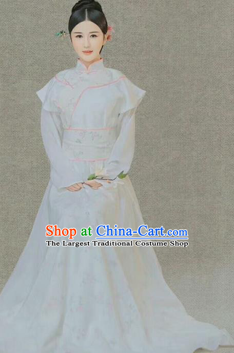 Chinese Ancient Aristocratic Lady Hanfu Dress Traditional Qing Dynasty Palace Princess Costume and Headpiece for Women