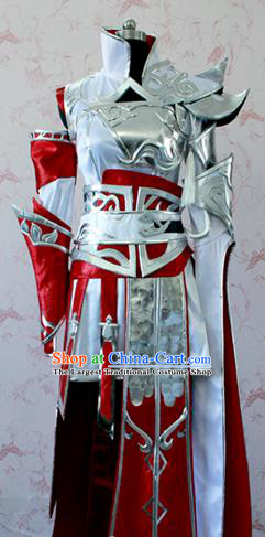 Chinese Ancient Swordswoman Costume Traditional Cosplay Female Knight Armor Clothing for Women