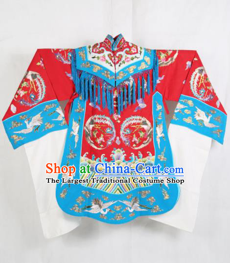 Traditional Chinese Beijing Opera Costume Peking Opera Imperial Concubine Red Embroidered Robe