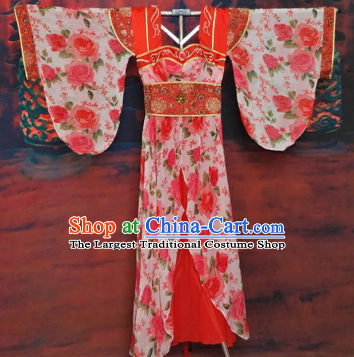 Traditional Chinese Tang Dynasty Princess Hanfu Dress Ancient Imperial Consort Historical Costume for Women