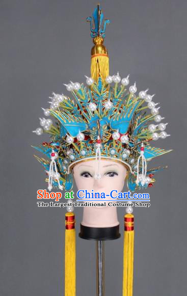 Asian Chinese Beijing Opera Pantaloon Hair Accessories Ancient Phoenix Helmet for Women